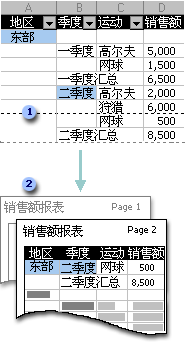 在分页符后重复项标志